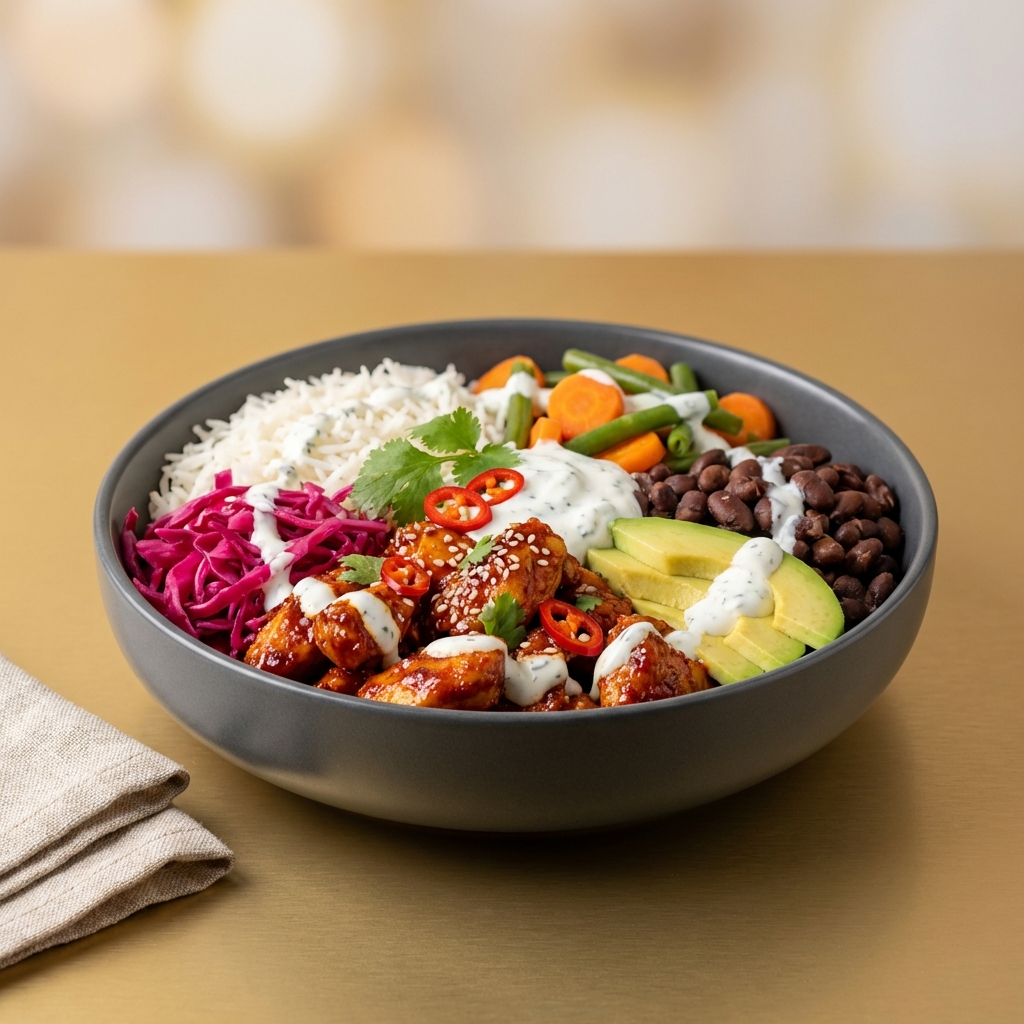 Spicy Sauce / Acı Soslu Tavuk Bowl