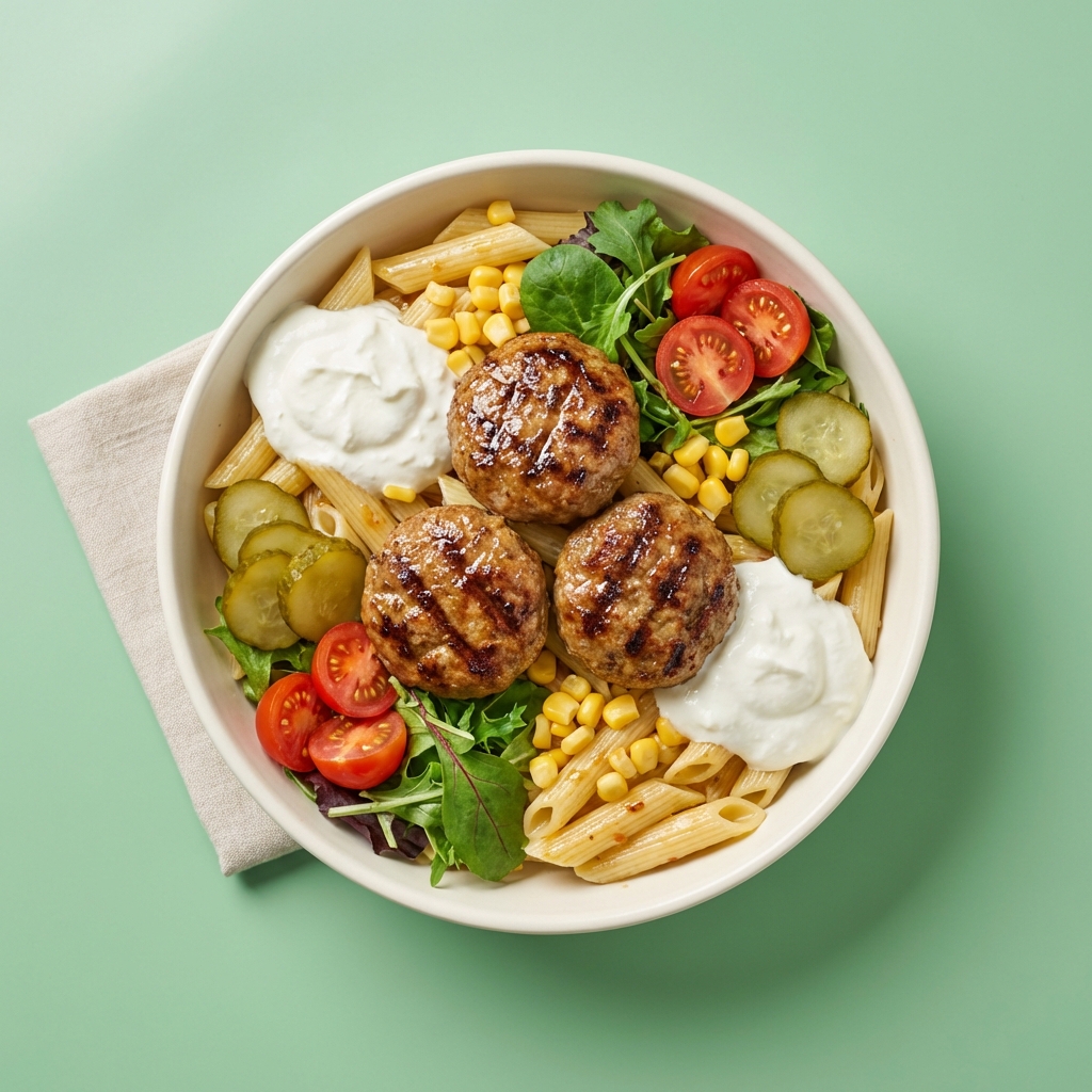 Izgara Köfte Makarna Bowl
