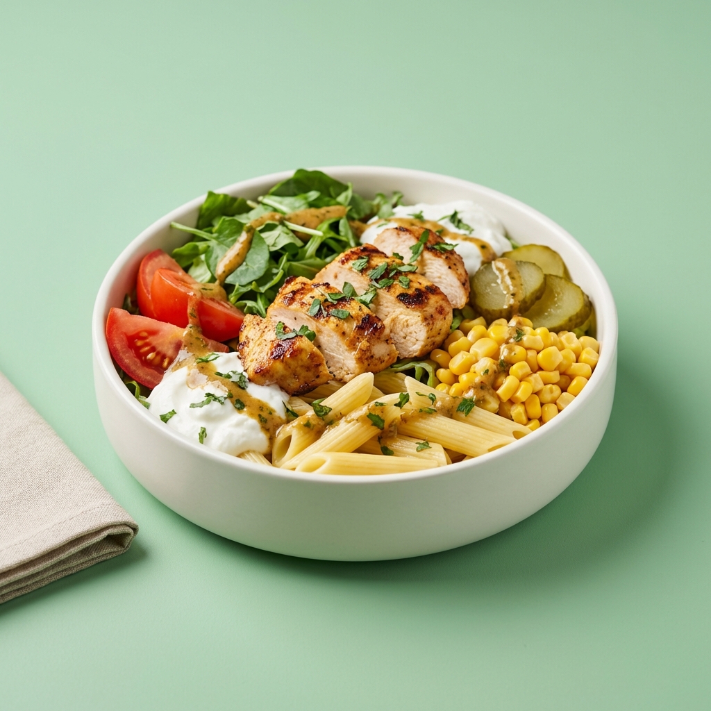 Izgara Tavuk Makarna Bowl