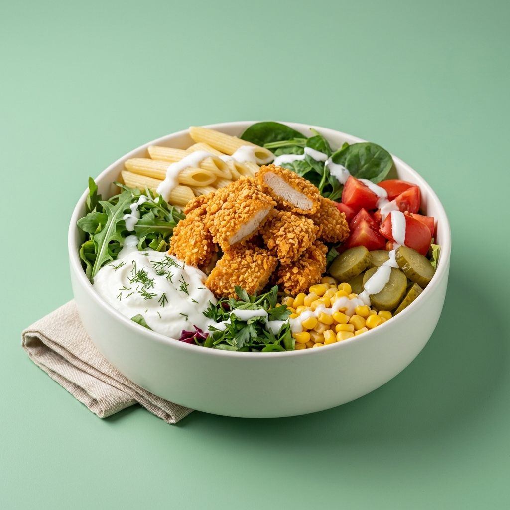 Çıtır Tavuk Makarna Bowl