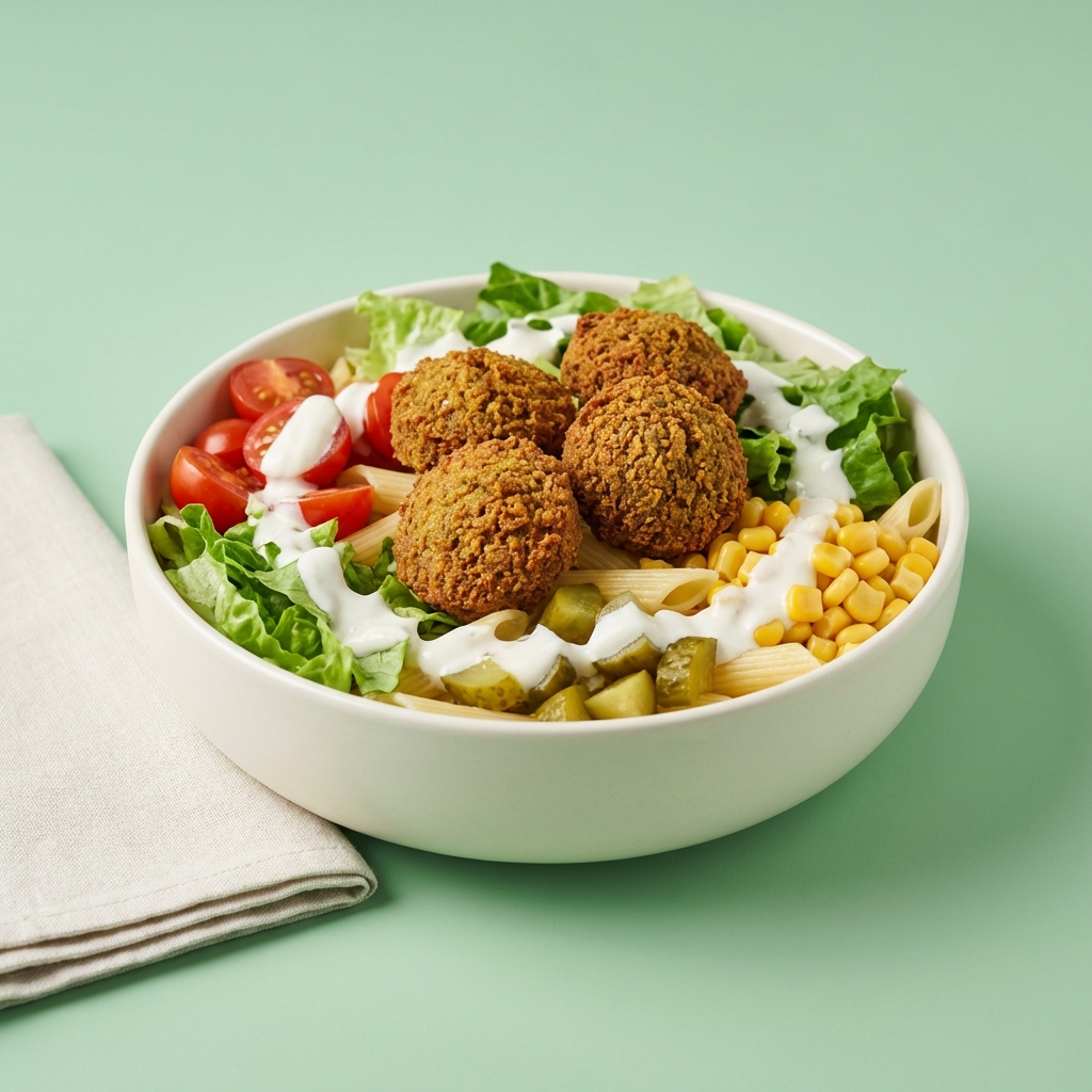 Falafel Makarna Bowl