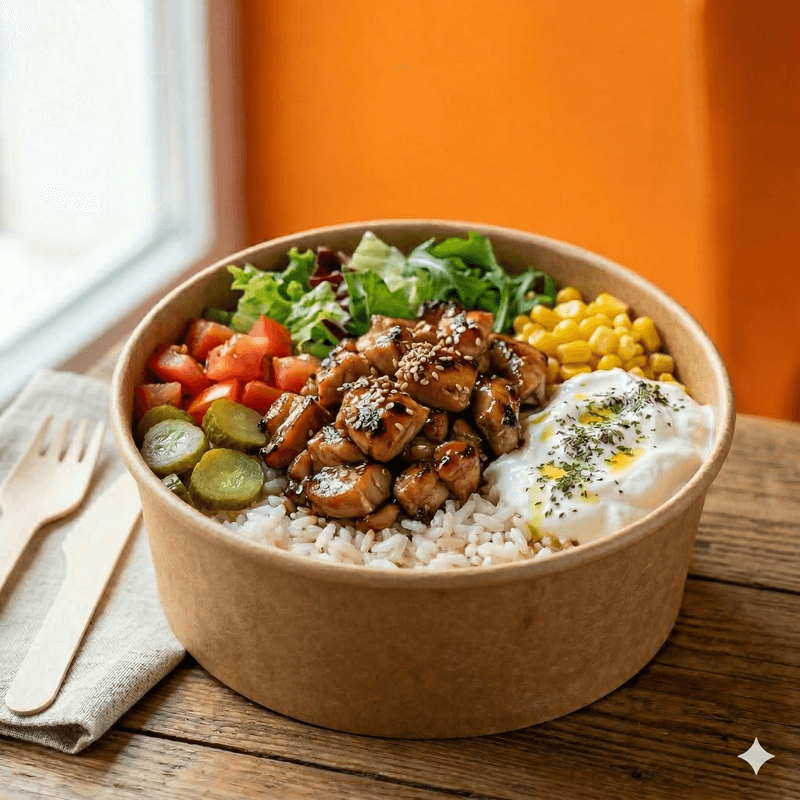 Teriyaki Soslu Tavuk Bowl