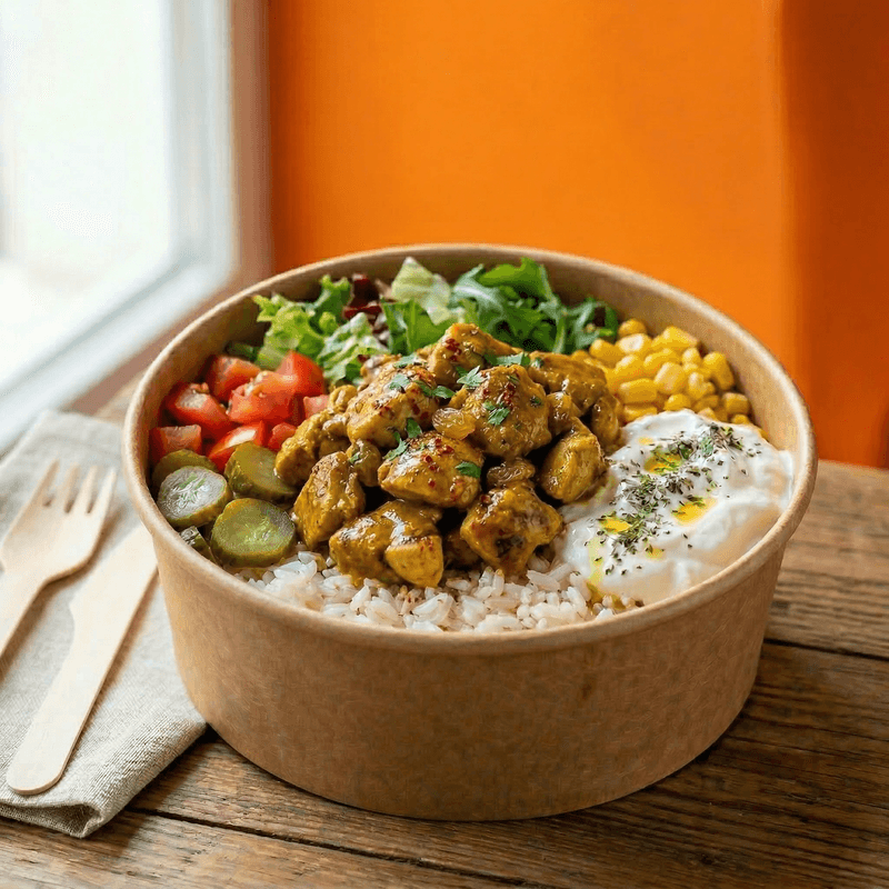 Köri Soslu Tavuk Bowl