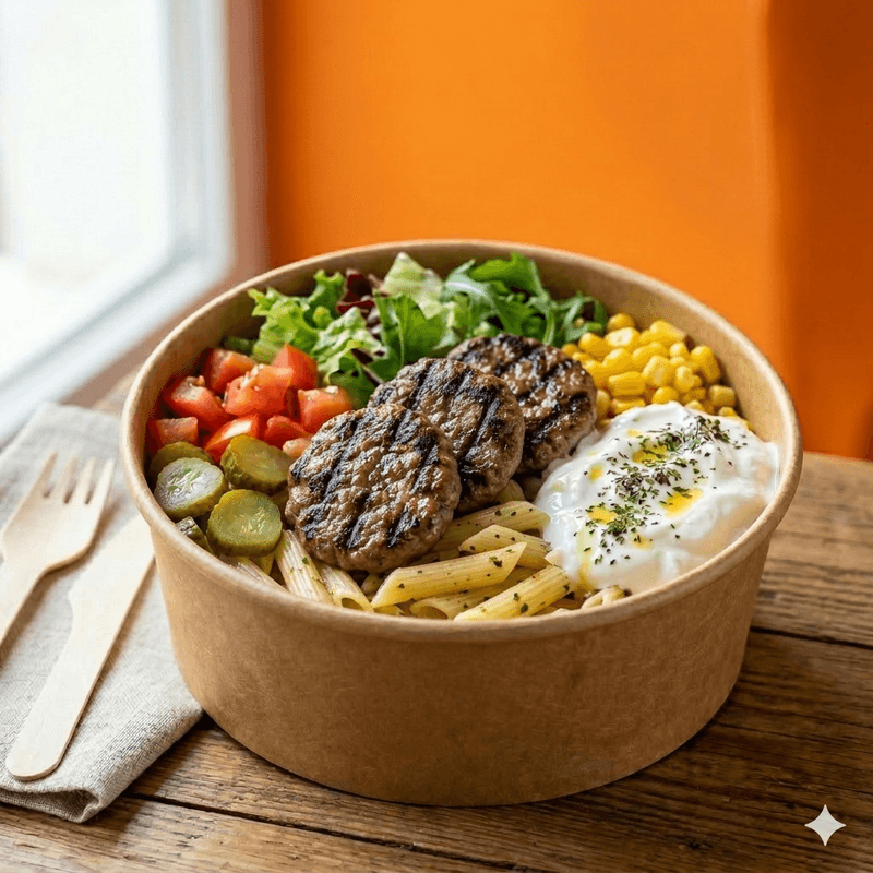 Izgara Köfte Makarna Bowl