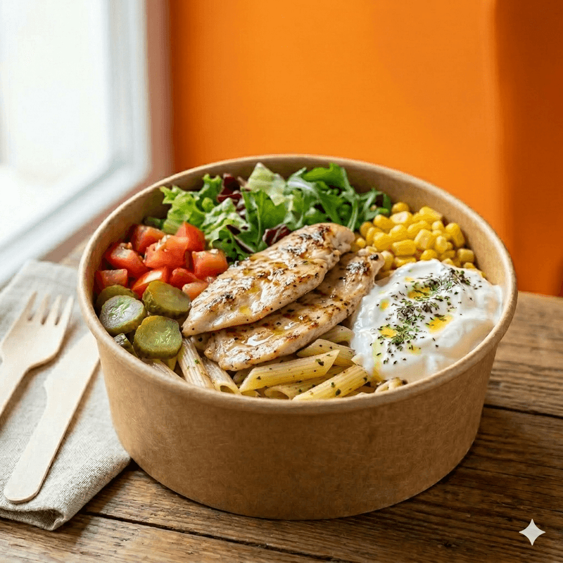 Izgara Tavuk Makarna Bowl